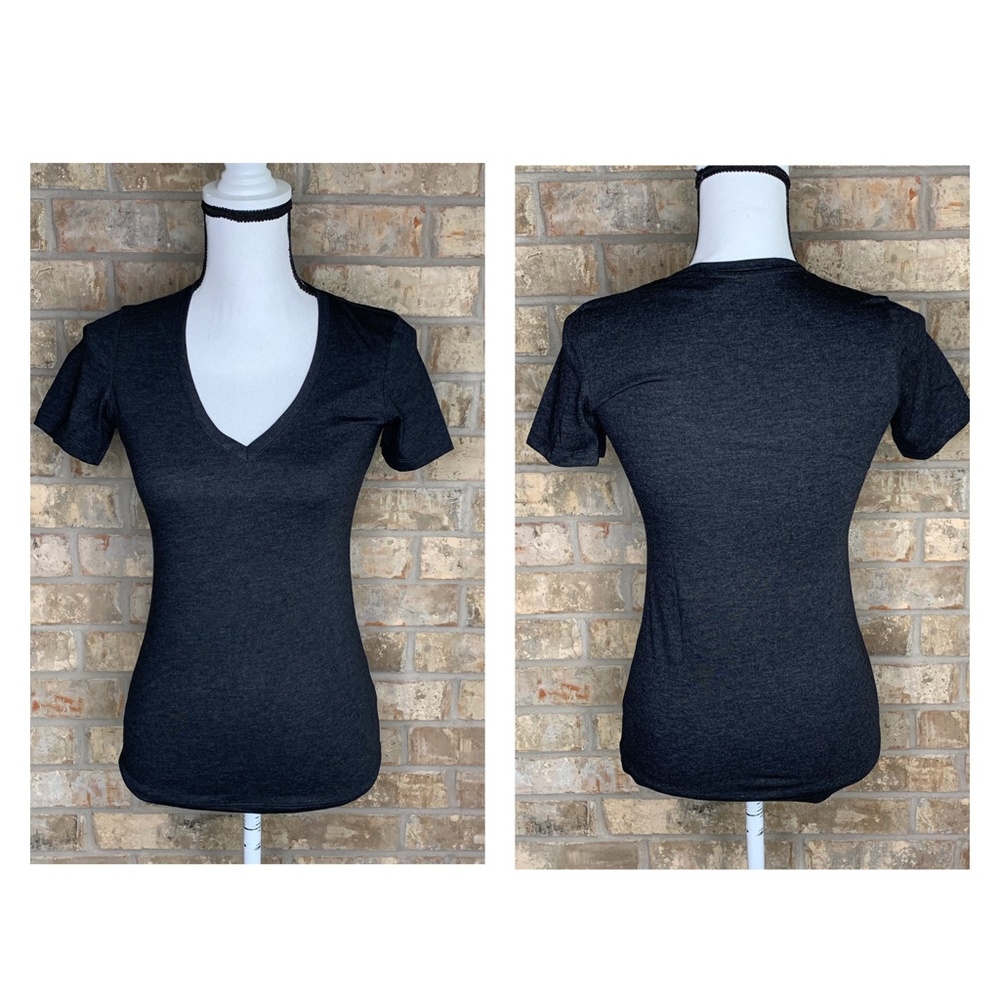 Clementine Triblend V-Neck Tee Vintage Black - J37